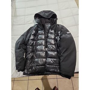 Nautica Mixed Media Insulated Puffer Jacket Fleece Bib Wind Rain Resistant NWT L